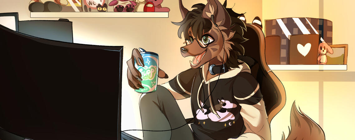 Ray drinking slurp juice, by @eutumned!